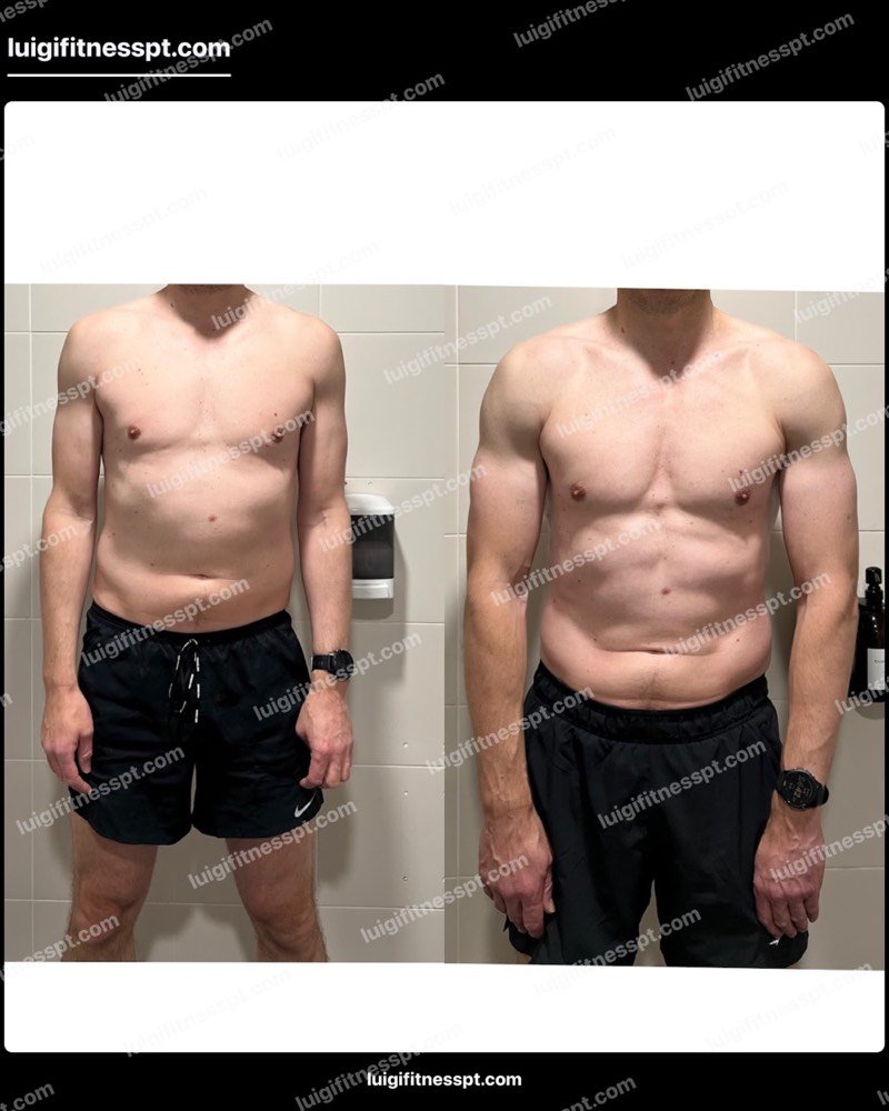 Client before and after body transformation with Luigi Fitness PT, Tulse Hill