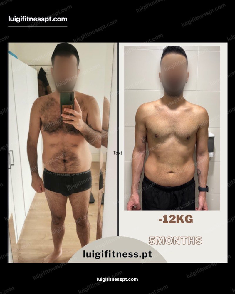Client before and after body transformation with Luigi Fitness PT, Tulse Hill